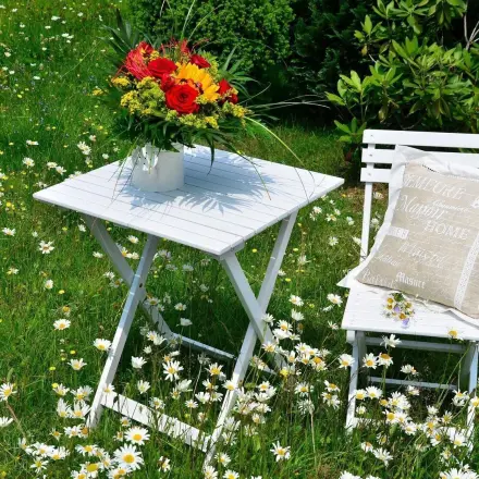 Vergilbte Gartenmöbel und Möbel wieder strahlend weiß