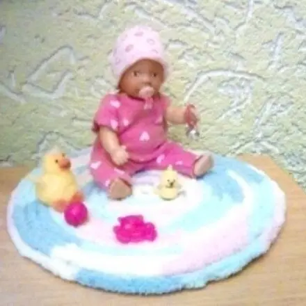 Krabbeldecke für Mini Babypuppe schnell gebastelt