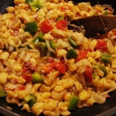 Chicoree-Knöpfle-Pfanne