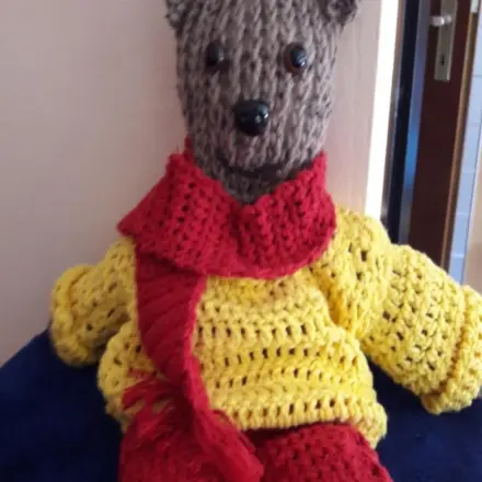 Teddy stricken - ein Teddy muss nicht immer aus Plüsch sein