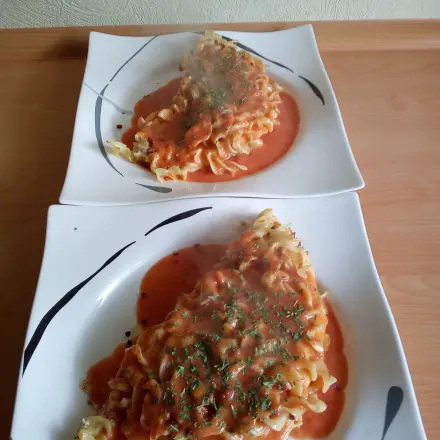 Nudel-Omelett als Resteessen