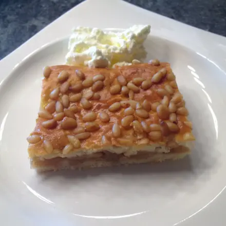 Apfelschnitten mit Topfenteig