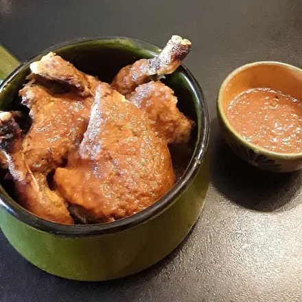 Zartes Hähnchen aus der Wassermelone