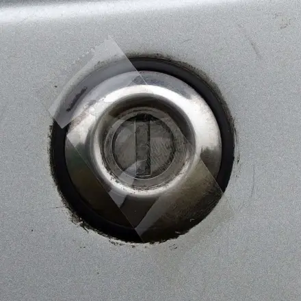 Autotürschloss mit Tesafilm gegen Einfrieren schützen