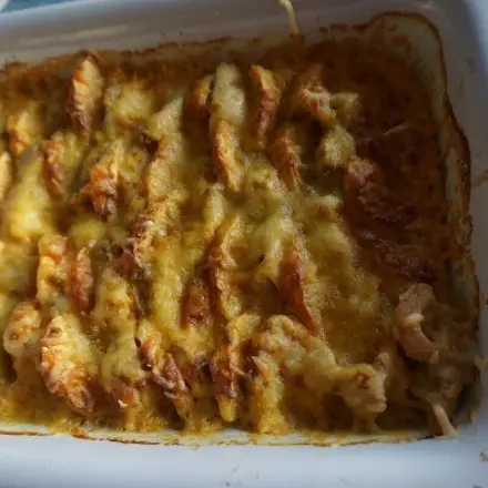 Apfel-Putenfleisch-Auflauf