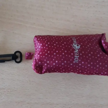 Karabinerhaken von Einkaufsbeutel-Hüllen weiterverwenden