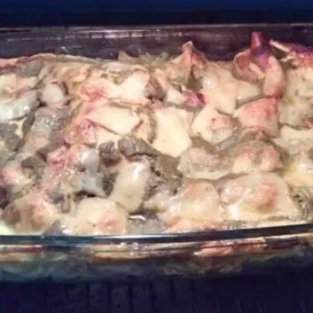 Resteverwertung: Auflauf mit Pfannkuchen & falschem Spinat