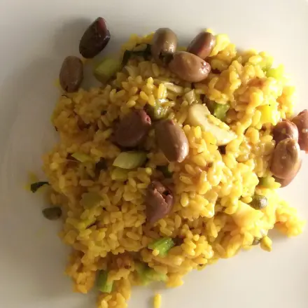 Safran-Risotto mit Gemüse