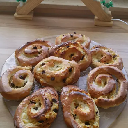 Quark-Pudding-Schnecken