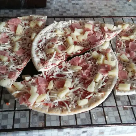 2 Pizzen auf einem Blech backen