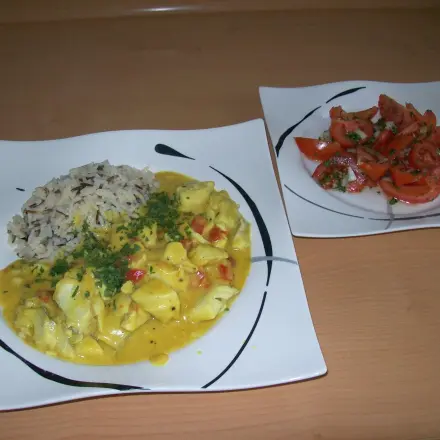 Fisch-Curry mit Wildreis