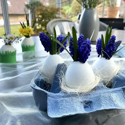 DIY mit Dingen, die jeder zu Hause hat: Eierväschen