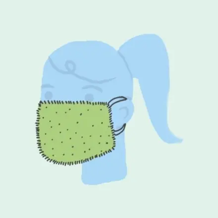 Mundmaske aus einem Waschlappen