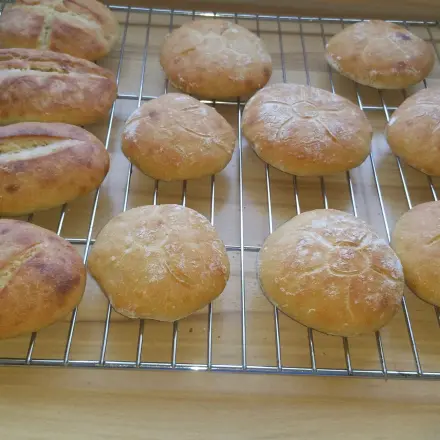 Weizenbrötchen mit wilder Hefe backen
