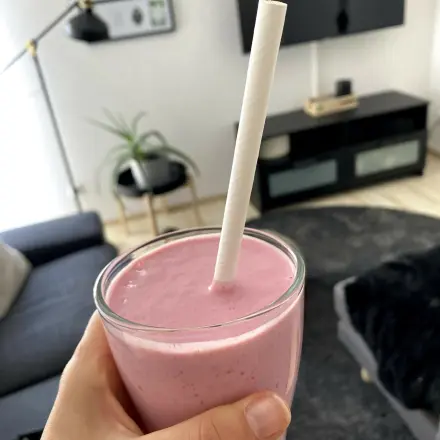 Proteinreicher Skyr-Himbeer-Smoothie
