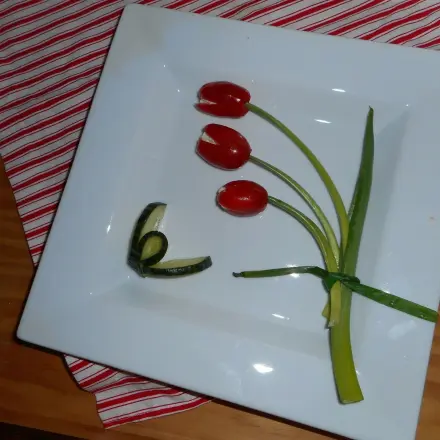 Tomatentulpen - so schön kann eine Vorspeise sein