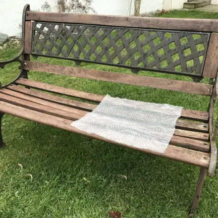 Luftpolsterfolie als Sitzunterlage für draußen