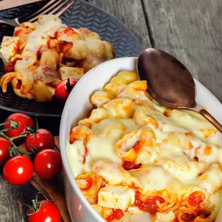 Schneller Arrabiata-Käse-Auflauf