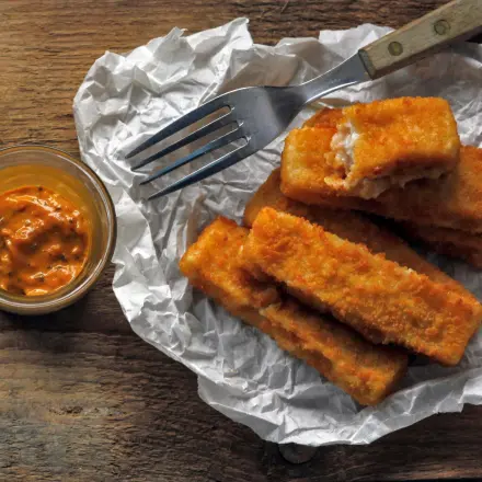 Fischstäbchen-Variante (Curry, scharf)