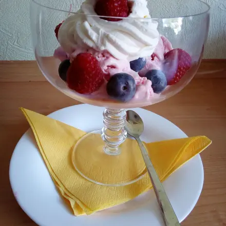 Himbeer-Joghurt-Eis ohne Eismaschine