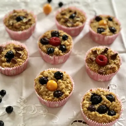 Frühstücksmuffins mit Haferflocken