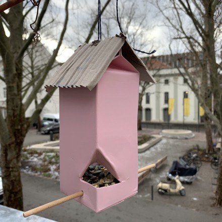 Vogelhaus aus Tetrapak basteln - Upcycling