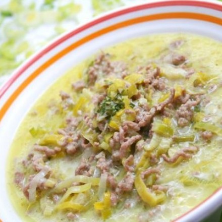Hack-Lauch-Käsesuppe