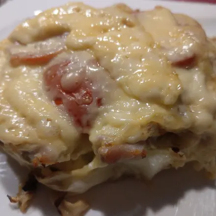 Low Carb - Huhn auf Kohl mit Käse überbacken