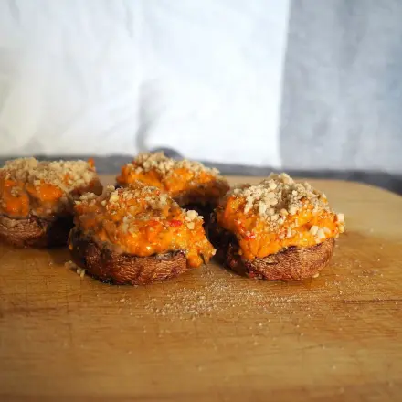 Gefüllte Champignons - Veganes Grillrezept