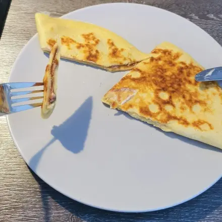 Crêpe mit Kinderschokolade