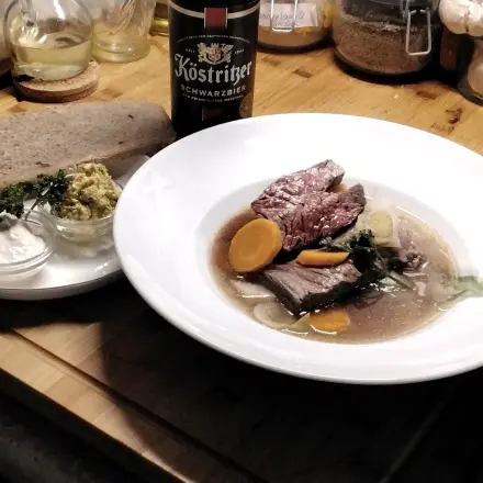 Kronfleisch im Sud