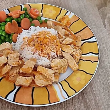 Hähnchengeschnetzeltes mit Whisky-Sauce