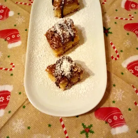 Weihnachtliche Nussecken selber machen - mit Schokolade