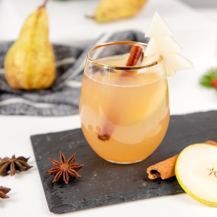 Birne-Zimt-Mocktail: alkoholfreier Cocktail mit Birnensaft