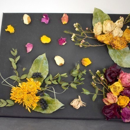DIY-Idee mit getrockneten Blumen