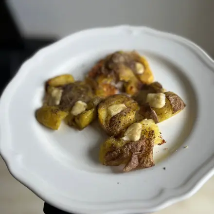 Quetschkartoffeln vom Blech - Schnelles Fitnessfood aus dem Ofen