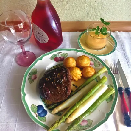 Zweierlei Spargel mit Rinderfilet