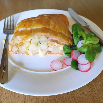 Spargel im Blätterteig