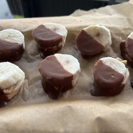 Bananen Schoko Erdnussbutter Bissen