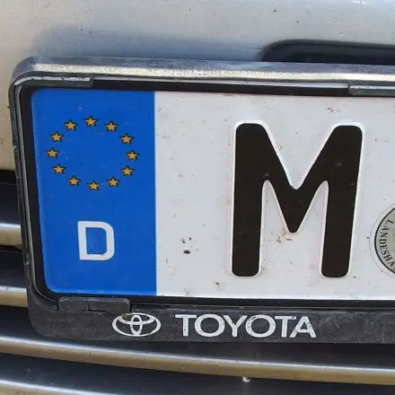 Rasierschaum gegen Fliegendreck auf dem Nummernschild