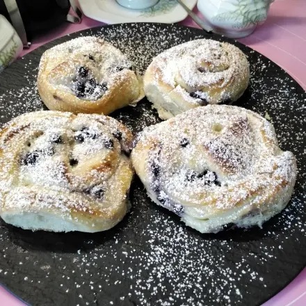Blaubeer-Hefeschnecken