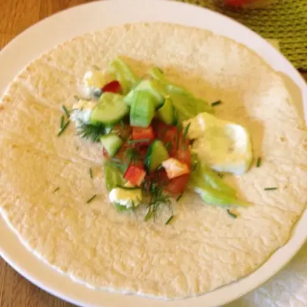 Hüttenkäse-Wraps