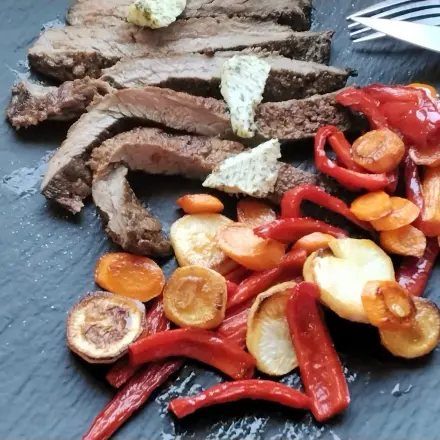 Flanksteak mit Pfannengemüse