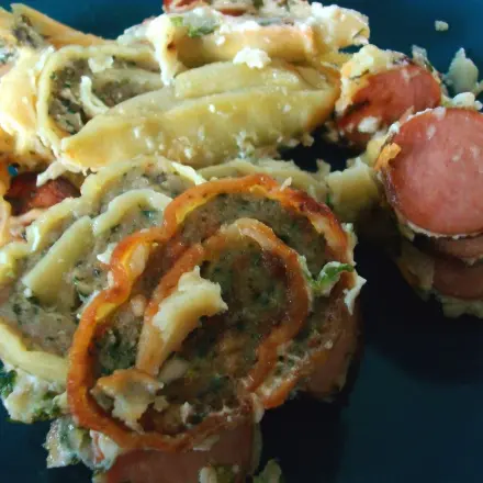 Maultaschenauflauf mit Rindswurst