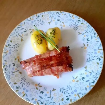 Spargelpäckchen mit Kartoffeln
