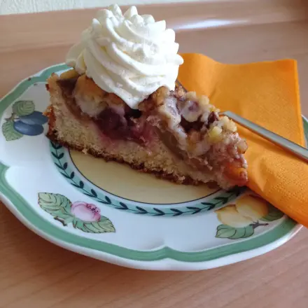 Pflaumenkuchen mit Hefeteig