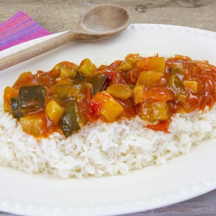 Ratatouille nach Jean's Originalrezept mit Langkornreis