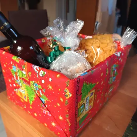 Geschenkkorb zu Weihnachten selbstgemacht