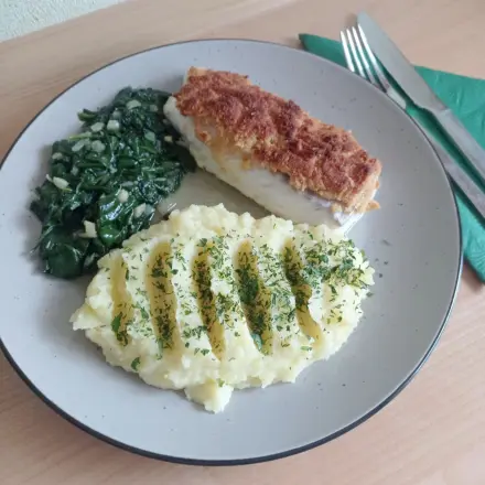 Kabeljau mit Parmesankruste