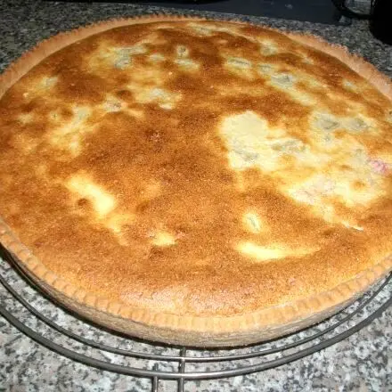 Rhabarberkuchen mit Grieß